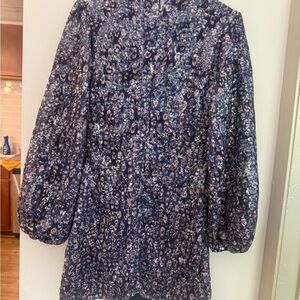 Floral Long-Sleeve Dress-Free People, nwot